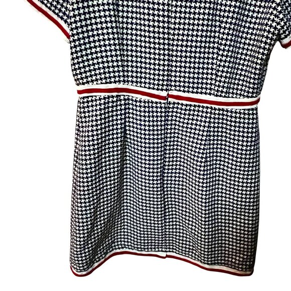VINTAGE NICOLE SUMMERS Houndstooth Mini Dress Y2K Clueless Cher Holiday Party S - Picture 5 of 13
